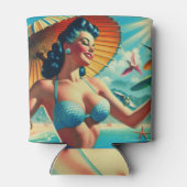 Vintages Bikini-Button Dosenkühler (Rückseite)