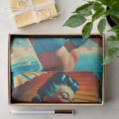Vintages Bikini-Button Seidenpapier (Geschenk)