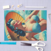 Vintages Bikini-Button Seidenpapier (Handwerk)