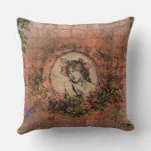 Vintages Bild dekoratives Kissen (Rückseite)