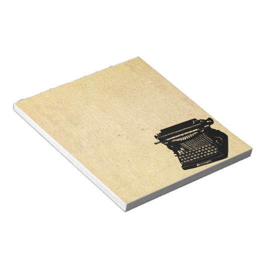 Vintages Bild der antiken Schreibmaschine Notizblock (angewinkelt)
