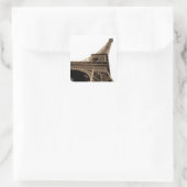 Vintages Bild des Eiffelturms Quadratischer Aufkleber (Tasche)