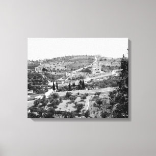 Vintages Bild des Ölbergs, Jerusalem Leinwanddruck
