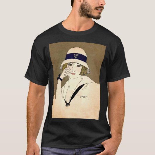Vintages Bild eines Flappers T-Shirt (Vorderseite)