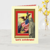 Vintages Bild, patriotische Symbole Karte (Gelbe Blume)