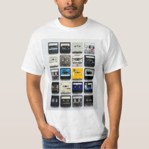 Vintages Bild: Retro Music Cassettes T - Shirt Män