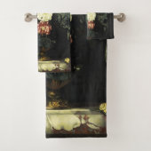 Vintages Bild Stillleben mit Blume Badhandtuch Set (Insitu)
