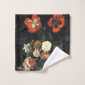 Vintages Bild Stillleben mit Blume Badhandtuch Set (Waschlappen)
