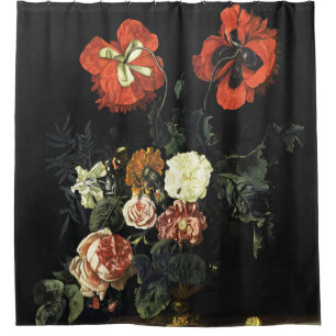 Vintages Bild Stillleben mit Blume Duschvorhang