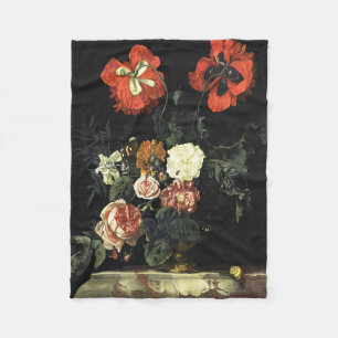 Vintages Bild Stillleben mit Blume Fleecedecke