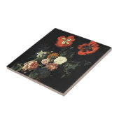 Vintages Bild Stillleben mit Blume Fliese (Seite)