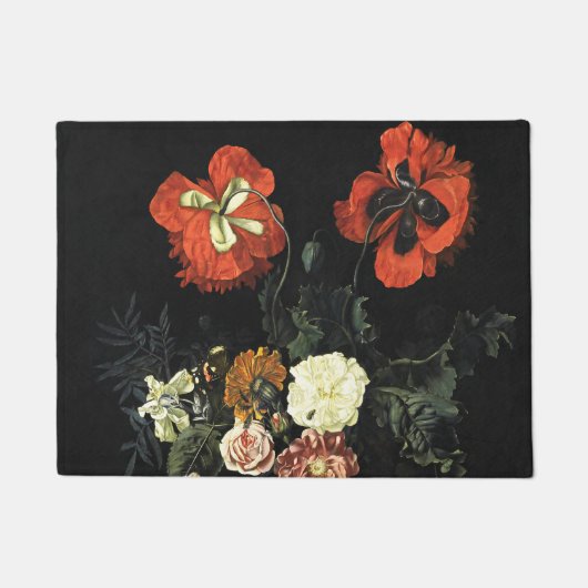 Vintages Bild Stillleben mit Blume Fußmatte (Vorderseite)