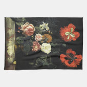 Vintages Bild Stillleben mit Blume Geschirrtuch (Horizontal)
