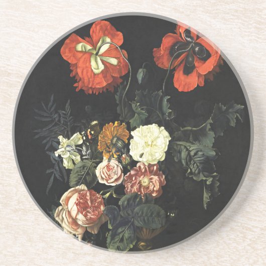 Vintages Bild Stillleben mit Blume Getränkeuntersetzer (Vorne)