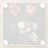 Vintages Bild Stillleben mit Blume Glasuntersetzer (Rückseite)