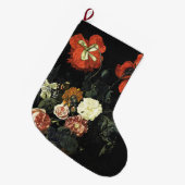 Vintages Bild Stillleben mit Blume Großer Weihnachtsstrumpf (Vorderansicht (hängend))