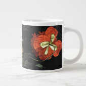 Vintages Bild Stillleben mit Blume Jumbo-Tasse (Rechts)