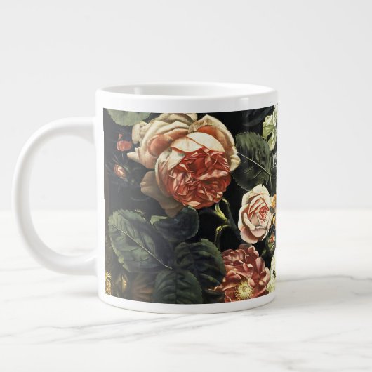 Vintages Bild Stillleben mit Blume Jumbo-Tasse (Links)