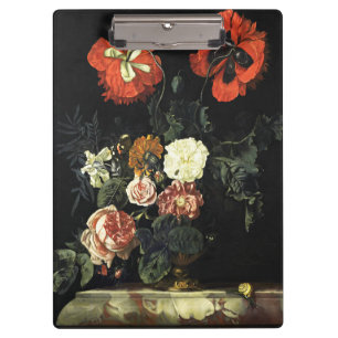 Vintages Bild Stillleben mit Blume Klemmbrett