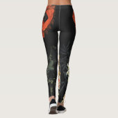 Vintages Bild Stillleben mit Blume Leggings (Rückseite)