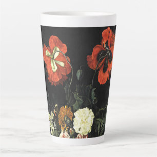Vintages Bild Stillleben mit Blume Milchtasse