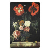 Vintages Bild Stillleben mit Blume Mini Klemmbrett (Rückseite)