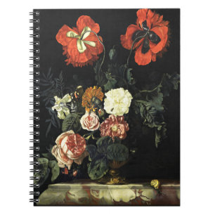 Vintages Bild Stillleben mit Blume Notizblock