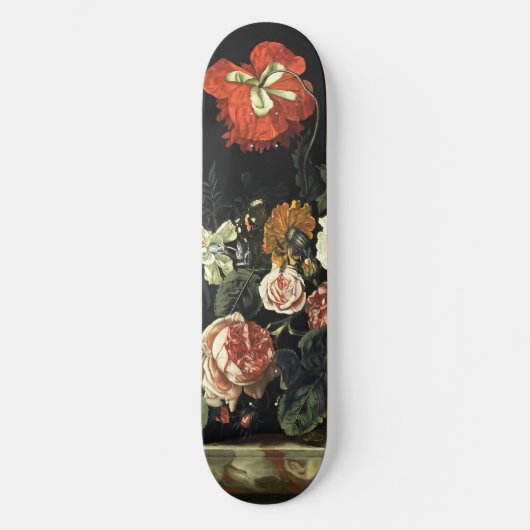 Vintages Bild Stillleben mit Blume Skateboard (Vorderseite)