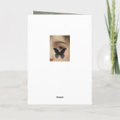 Vintages Bild von Alterred Art aquamariner Farbblo Karte (Rückseite)