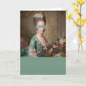 Vintages Bild von Alterred Art aquamariner Farbblo Karte (Gelbe Blume)