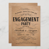 Vintages Bildmotiv für die Einladungen von Interes (Vorne/Hinten)