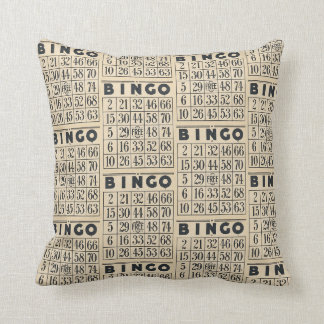 Vintages Bingo-Kartenmuster-Muster Kissen