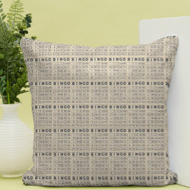 Vintages Bingo-Kartenmuster Sitzkissen Kissen