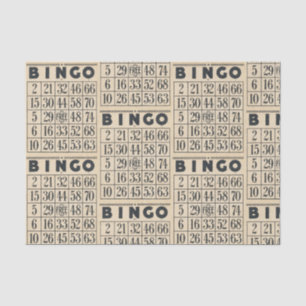 Vintages Bingokartenpapier Seidenpapier