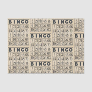Vintages Bingokartenpapier Seidenpapier