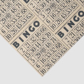 Vintages Bingokartenpapier Seidenpapier (Ausschnitt)