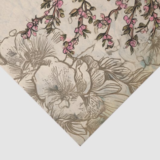 VINTAGES BIRD DECOUPAY SEIDENPAPIER (Ausschnitt)