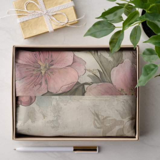 VINTAGES BIRD DECOUPAY SEIDENPAPIER (Geschenk)