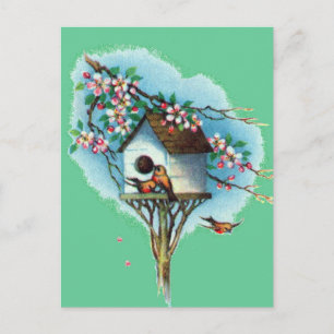 Vintages Birdhouse Postkarte