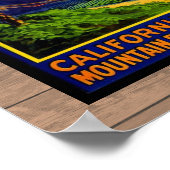 Vintages Birnen-Fruchtkäfigetikett Poster (Ecke)