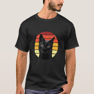 Vintages Black Cat Retro Style Katzen Lover Gesche T-Shirt