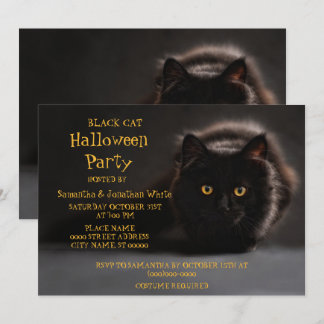 Vintages Black Cat Spooky Evil Halloween-Party Einladung