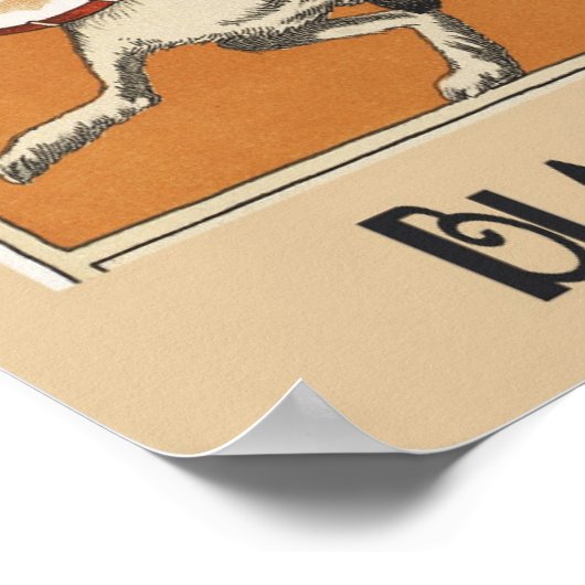 Vintages Black Cat-Werbeplakat Poster (Ecke)