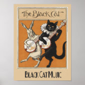 Vintages Black Cat-Werbeplakat Poster (Vorne)