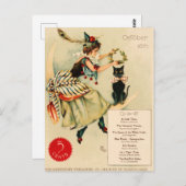 Vintages Black Cat-Werbeplakat Postkarte (Vorne/Hinten)