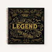 Vintages Black Gold Legende Gästebuch Notizblock (Vorderseite)
