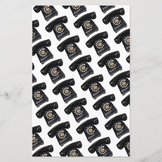 Vintages Black Rotary Phone (Vorderseite)