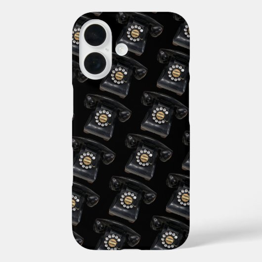Vintages Black Rotary Phone Case-Mate iPhone Hülle (Rückseite)