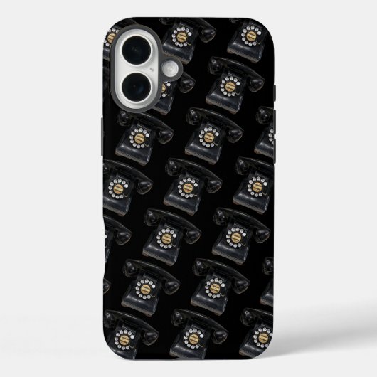 Vintages Black Rotary Phone Case-Mate iPhone Hülle (Rückseite)