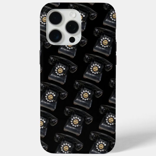 Vintages Black Rotary Phone Case-Mate iPhone Hülle (Rückseite)